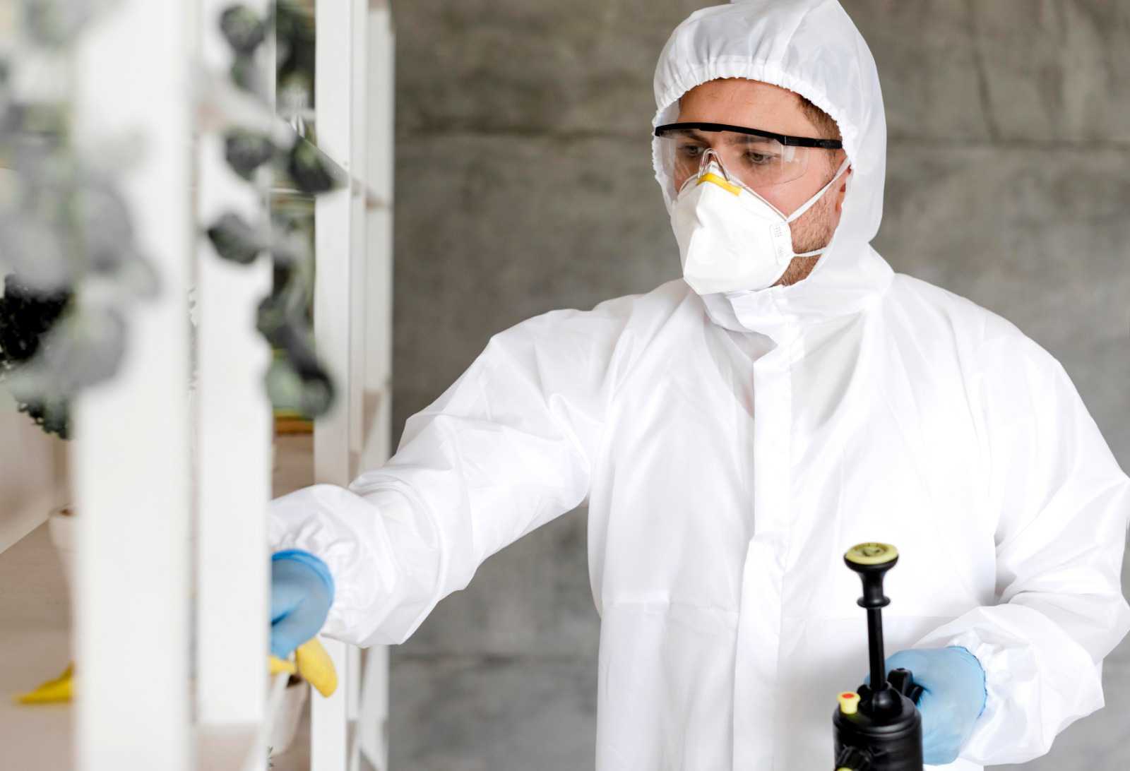 Air sampling equipment set up during a San Diego mold inspection